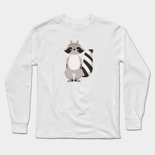 Raccoon character drawing Long Sleeve T-Shirt